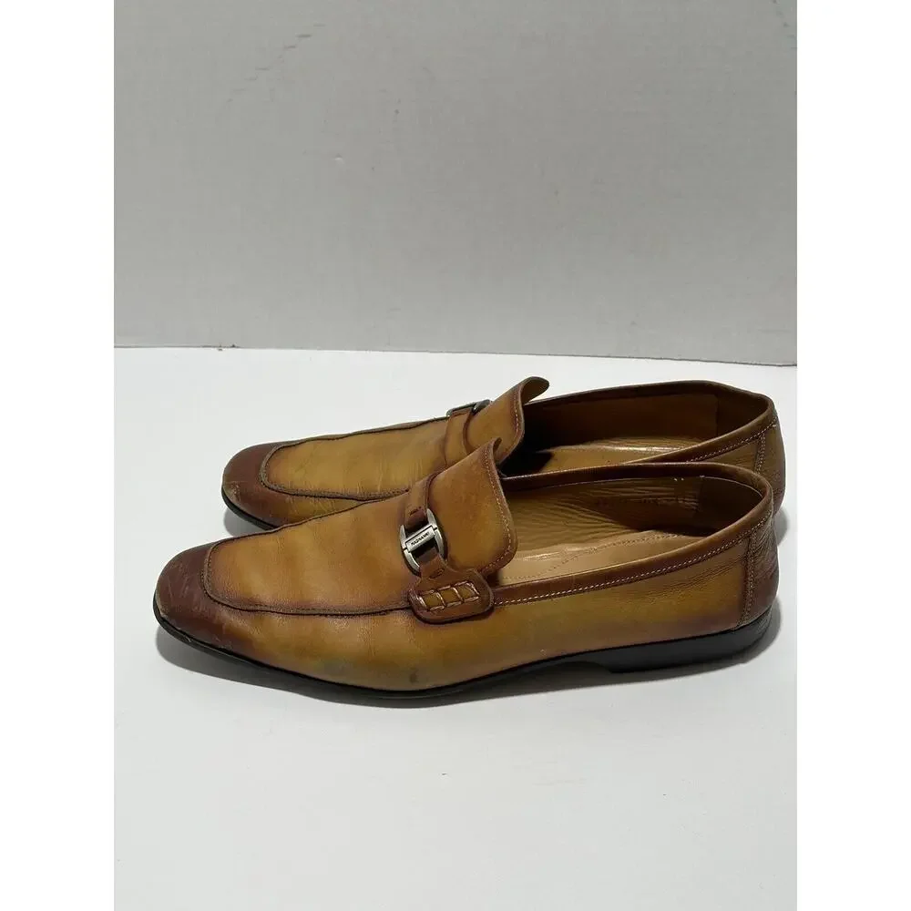 Magnanni Rambla Leather Buckle-Strap Loafers Brown Tan Sz 10.5‎ 23001 Nordstrom